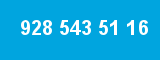 928 543 51 16 928 543 51 16